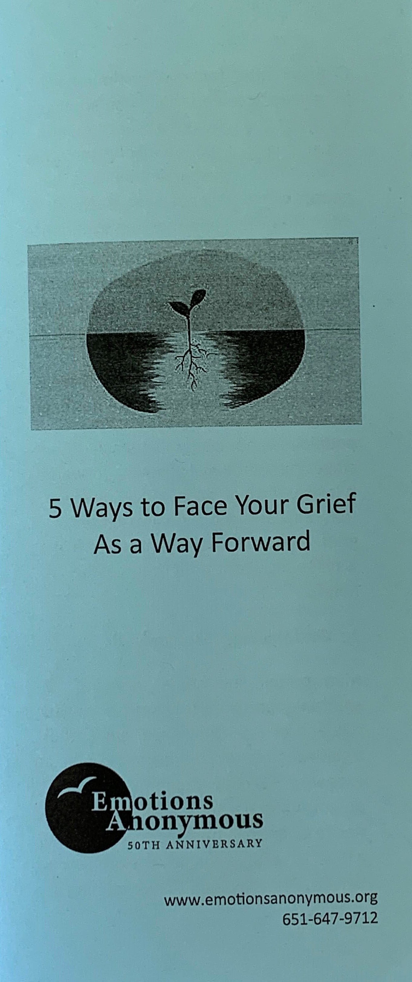 Item #93 — "5 Ways to Face Your Grief As a Way Forward" Pamphlet (New in 2021)