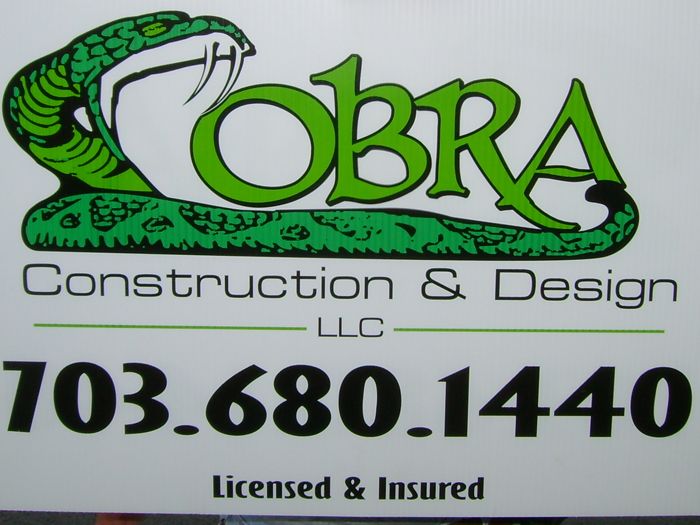 Cobra Construction Yard Sign