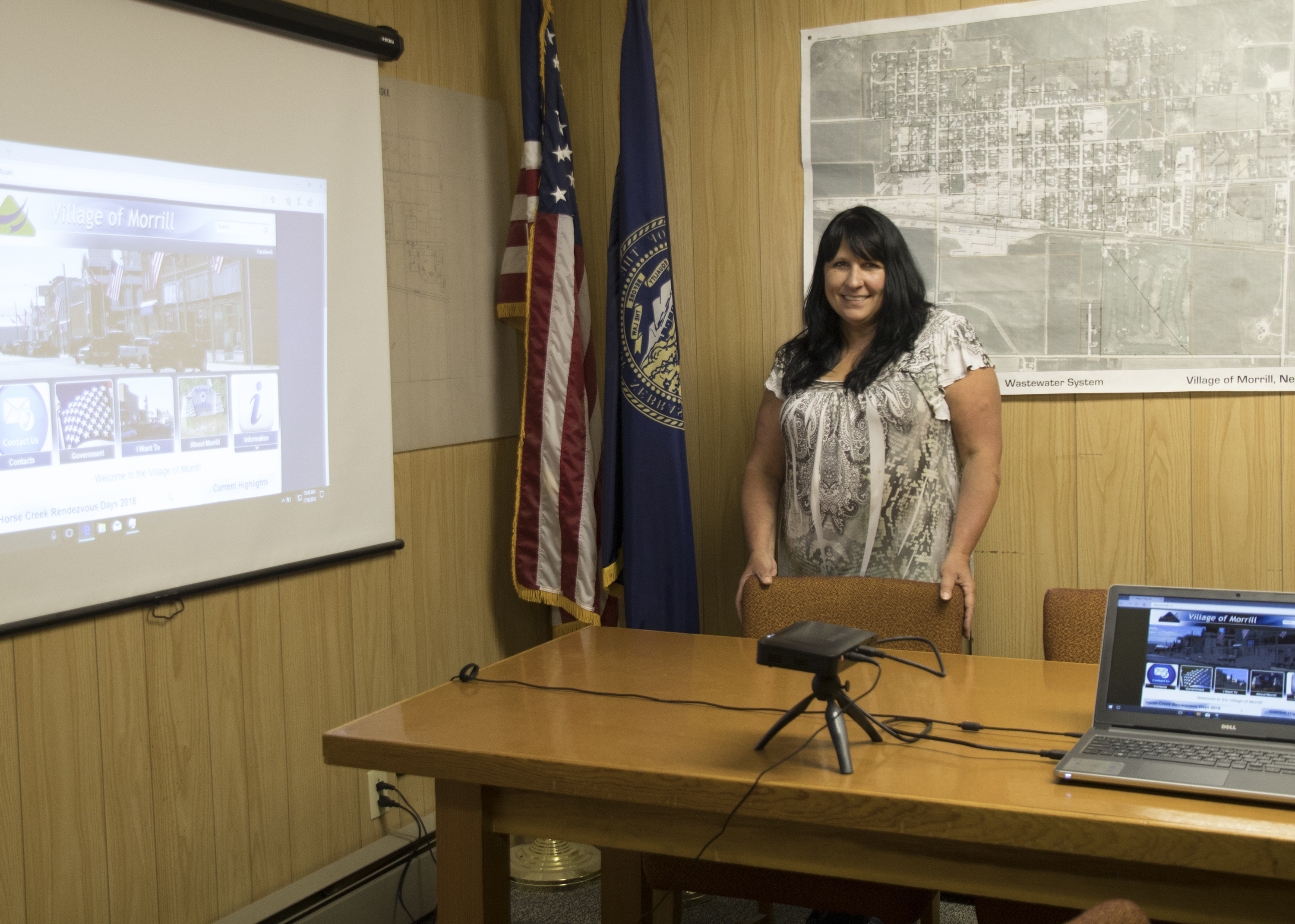 Village of Morrill makes use of new projector