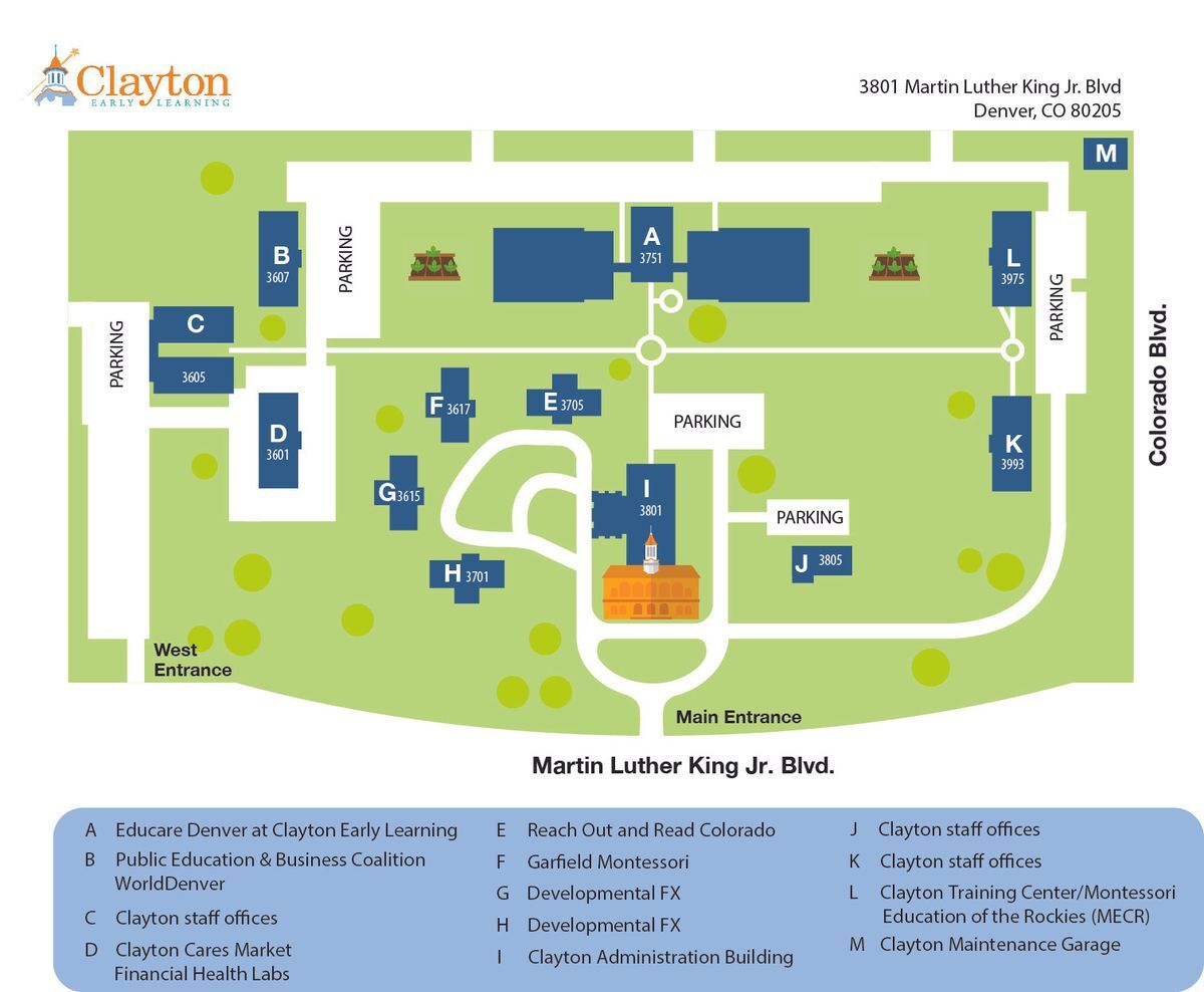 Campus Map Our Campus Who We Are Clayton Early Learning