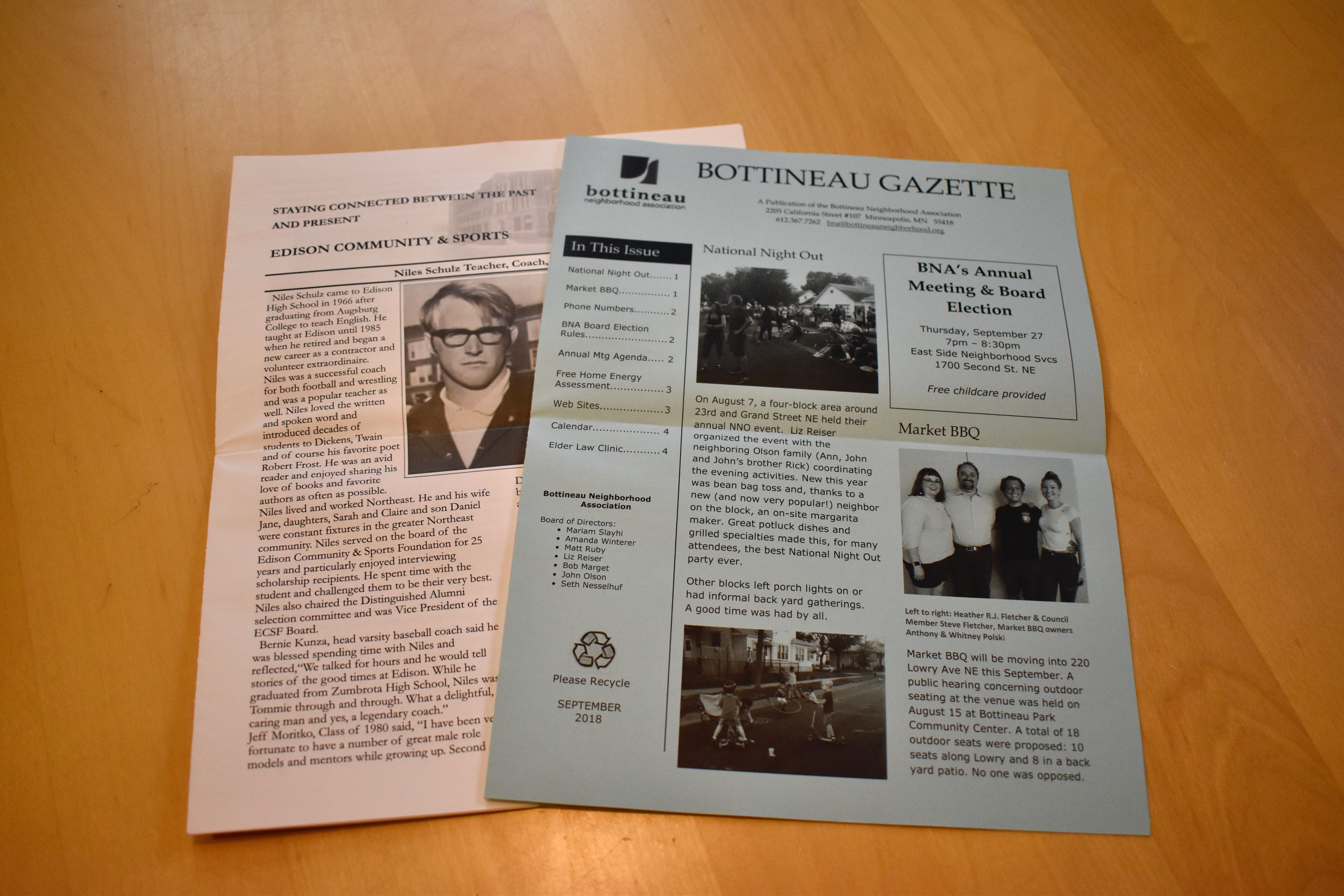 Black and white flyers and newsletters, full color flyers and newsletters