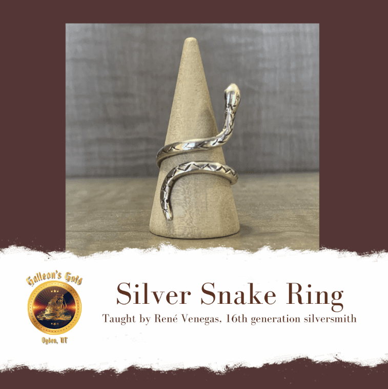 Silver Snake Ring Class, Saturday, March 7 at 10am (Taught By Rene in classroom A & B, $75)
