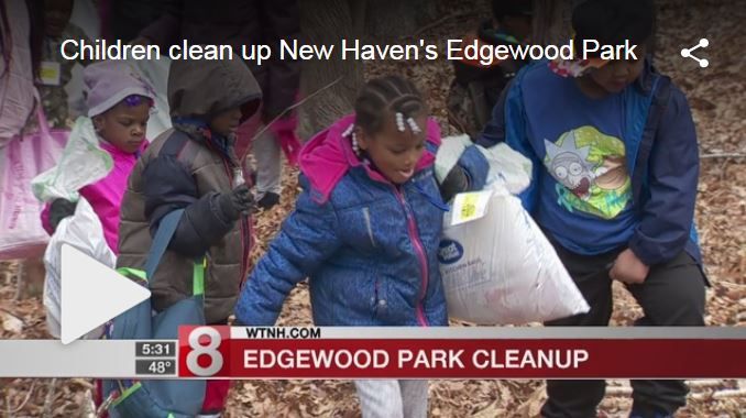 Children clean up New Haven Park