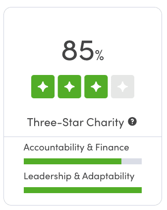FriendshipWorks 3 Stars on Charity Navigator