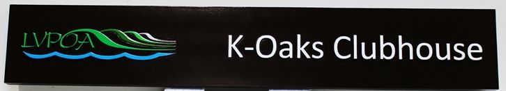 KA20614A - Elegant Carved elegant K-Oaks Clubhouse Sign, with Logo