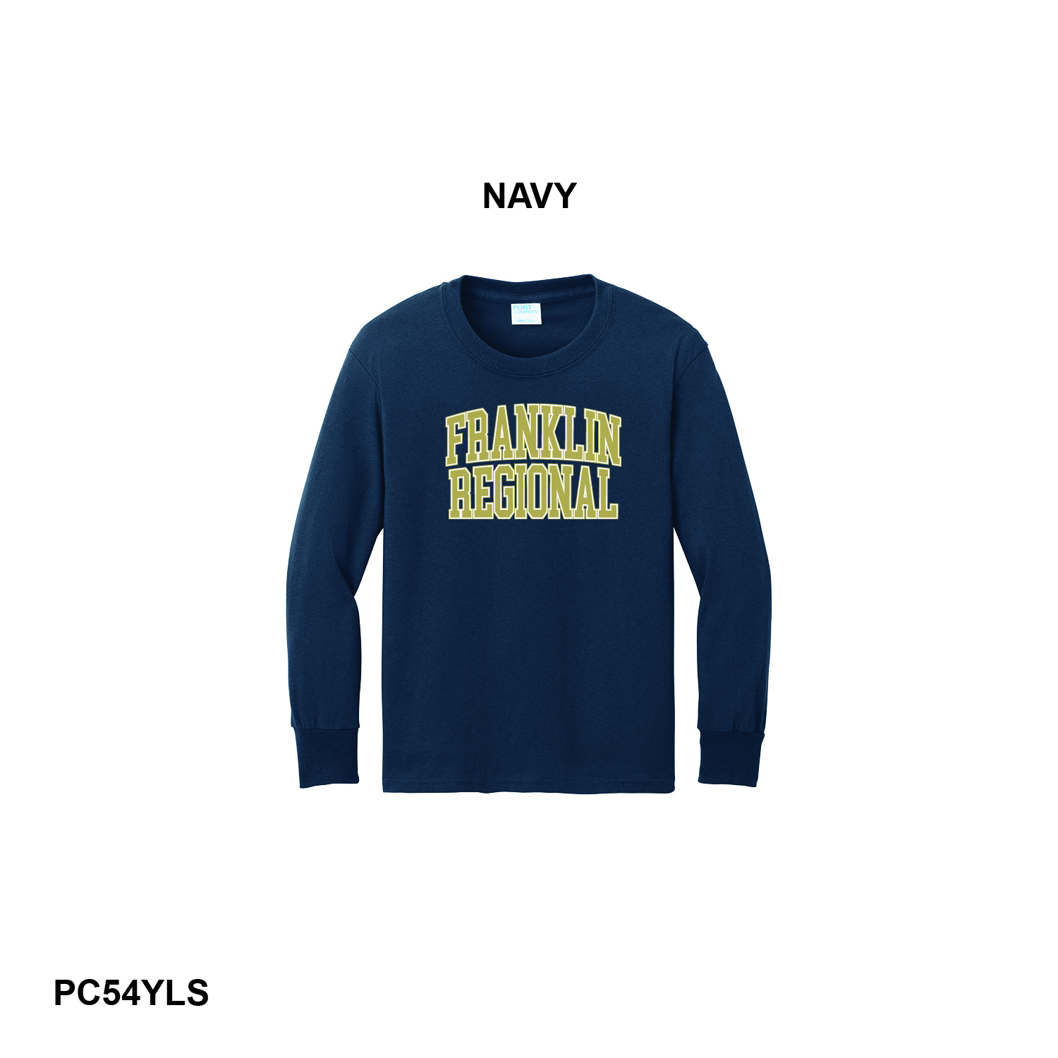 FRANKLIN REGIONAL LOGO - Port & Co™ Youth Long Sleeve Core Cotton Tee