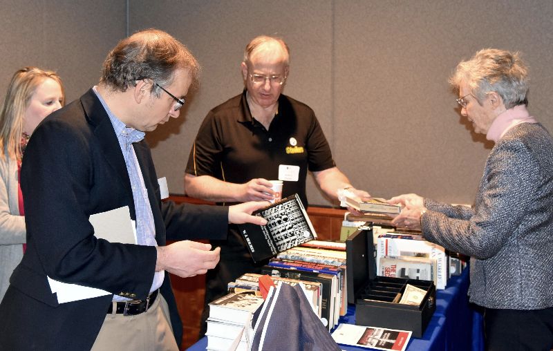 Book sales in the lobby at 2019 NCMF Spring Program