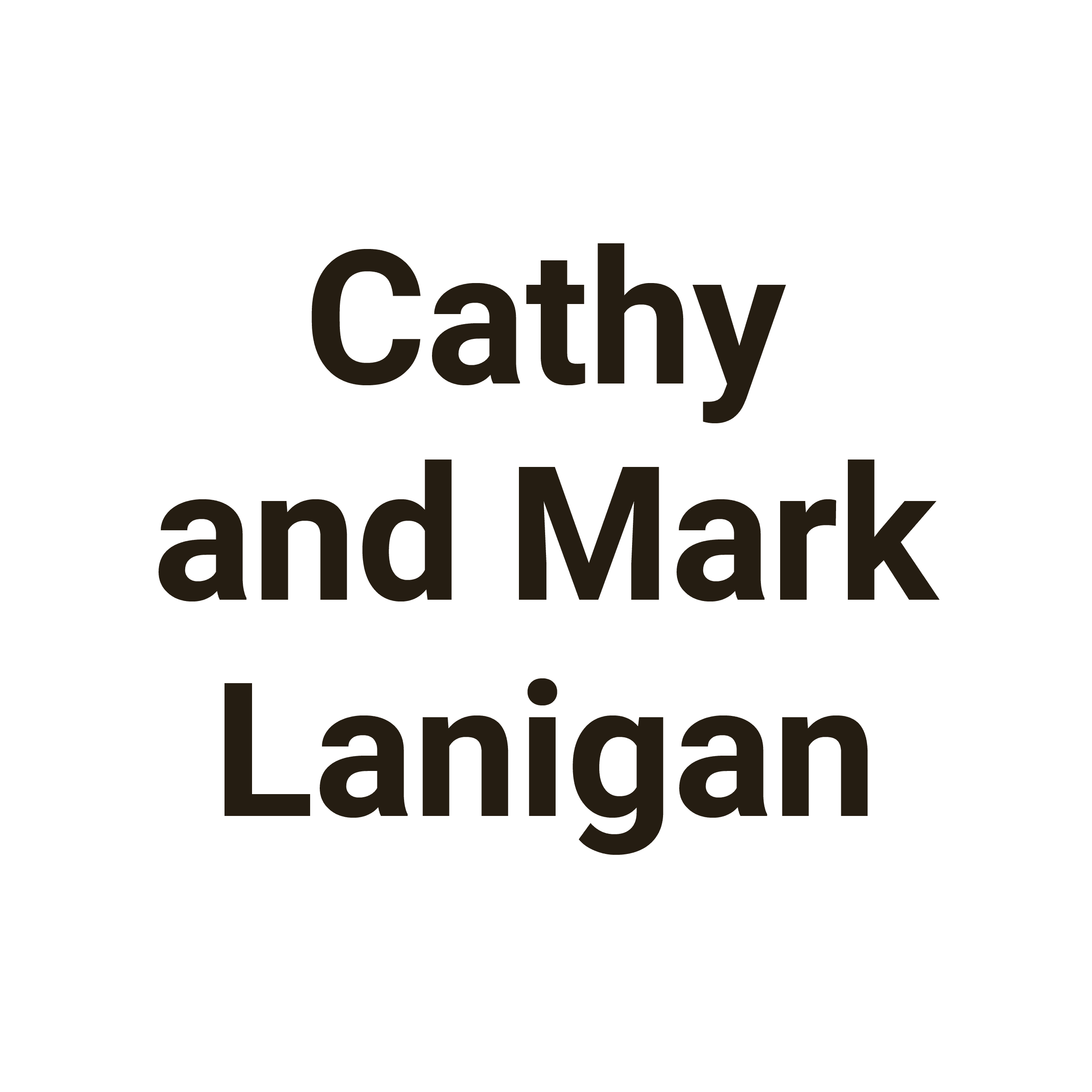 Cathy and Mark Lanigan