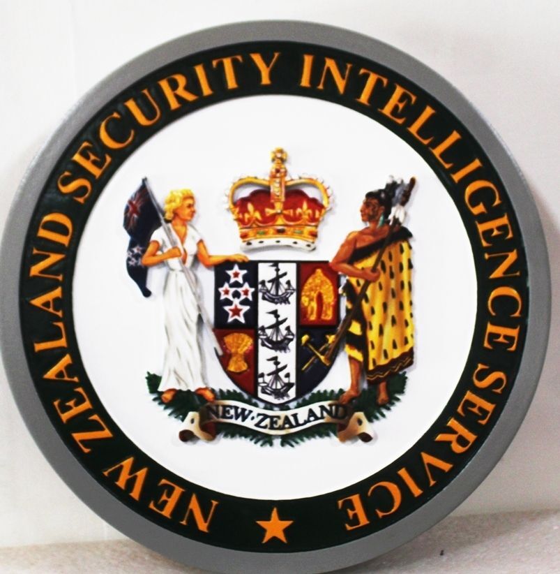 OP-1014 - New Zealand Security Intelligence Service Wall Plaque, Artist Painted