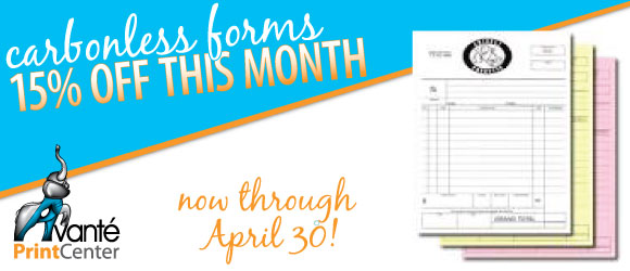 Carbonless Forms on Sale This Month