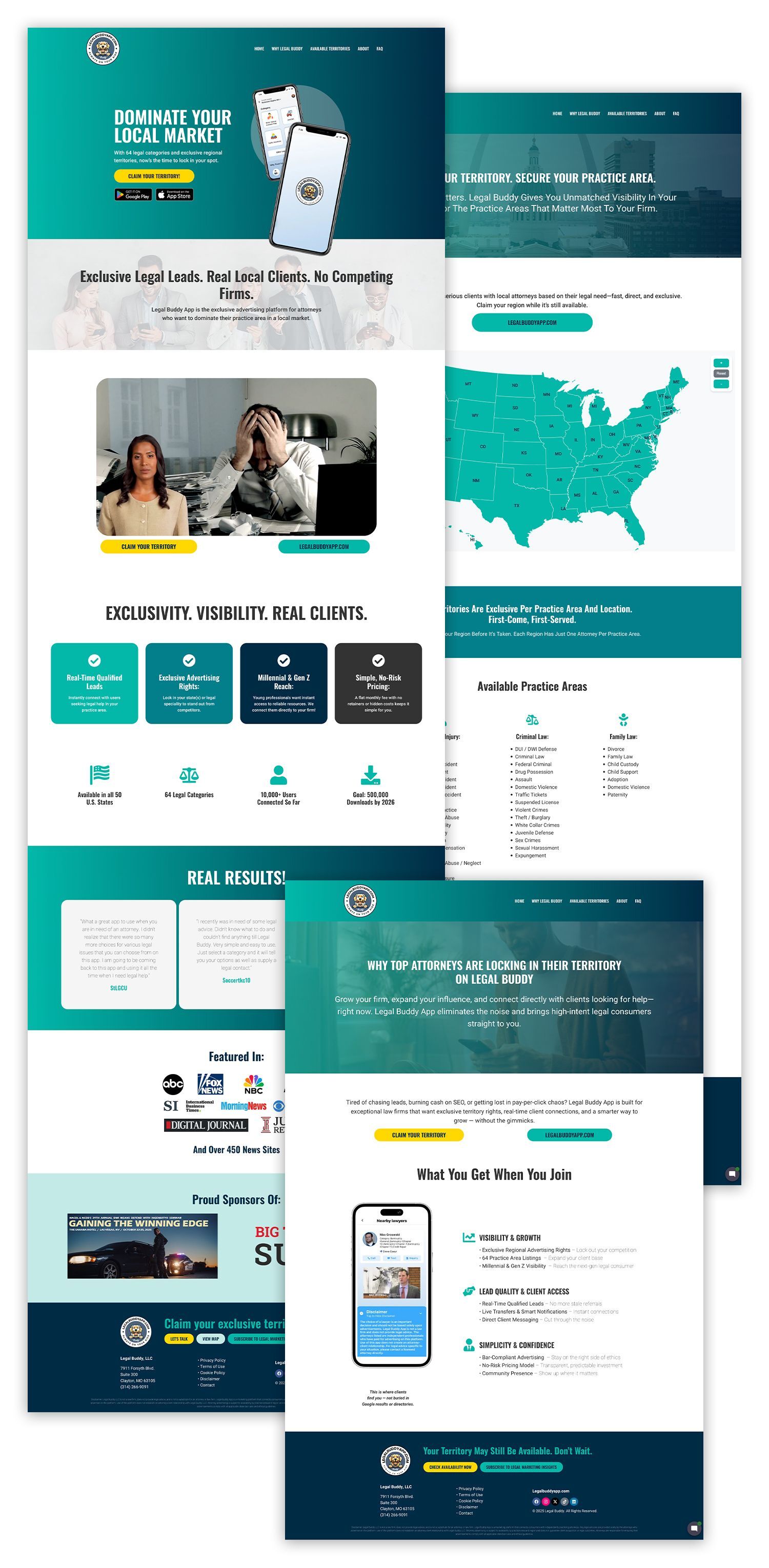 Legal Buddy website scrolls