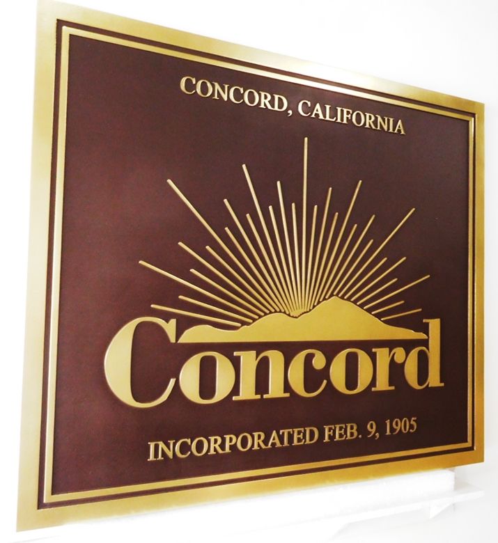 C12004 - Carved Concord  Financial Adviser  Group Sign, with raised Text and Artwork