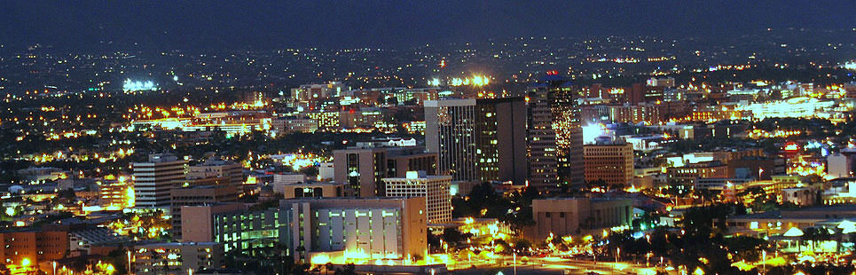 Tucson, Arizona at night