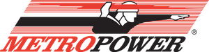 Metropower logo red black and white
