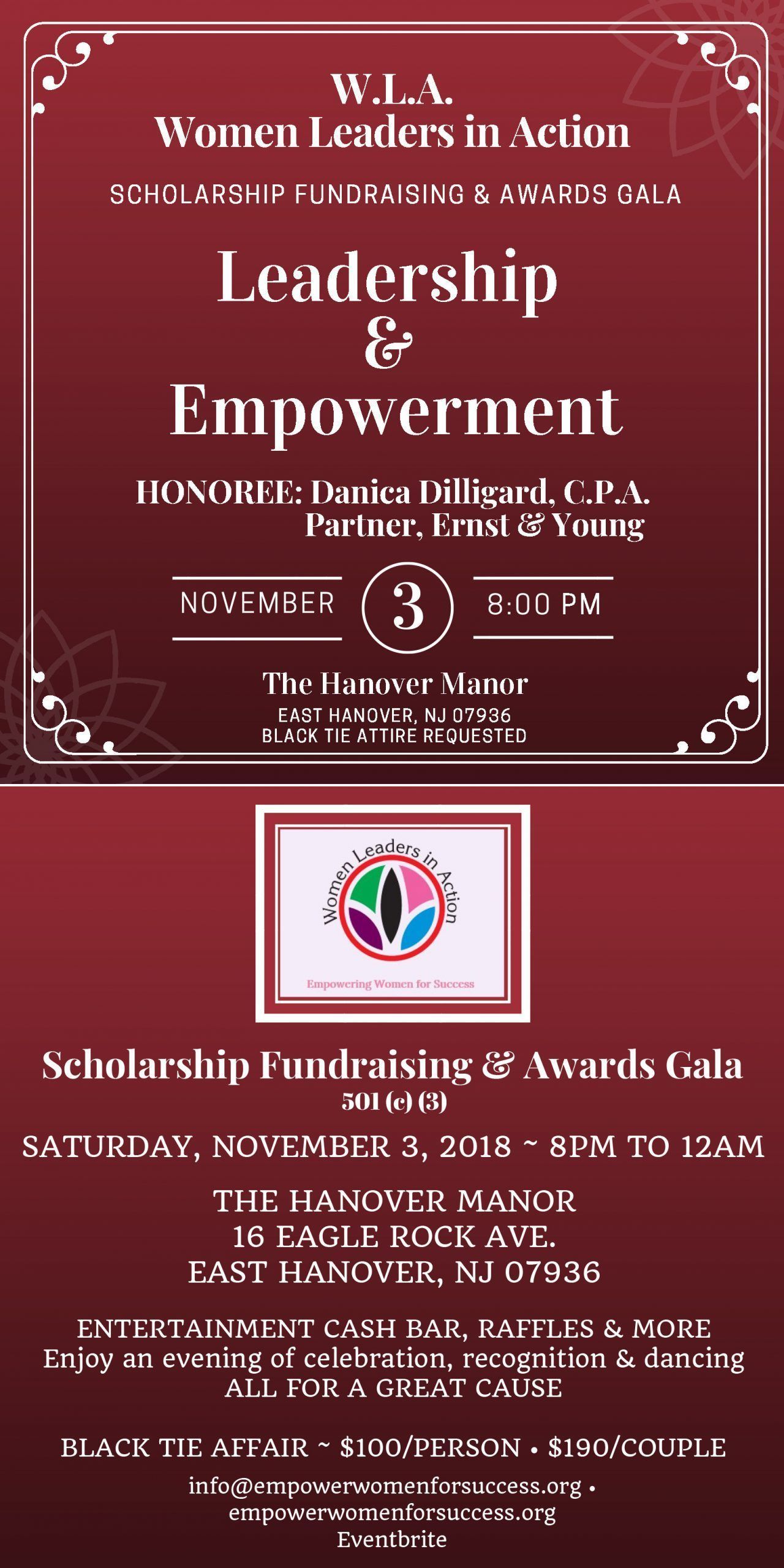 WLA Annual Scholarship and Fundraising Awards Gala – November 3rd 2018