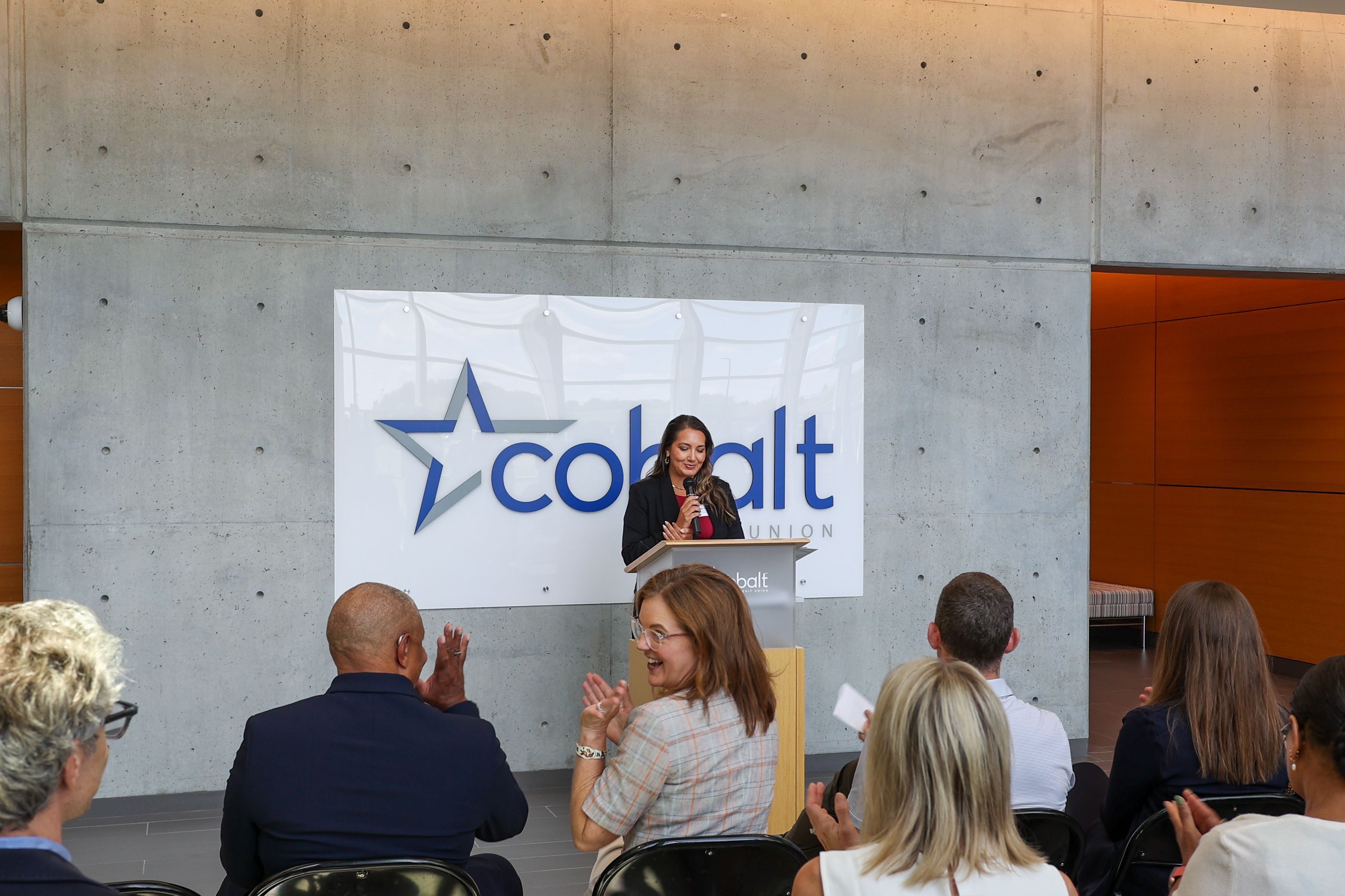 Executive Director, Jody Holston, speaking at housing leaders event