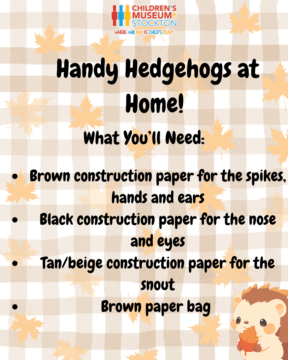 hedge hog materials