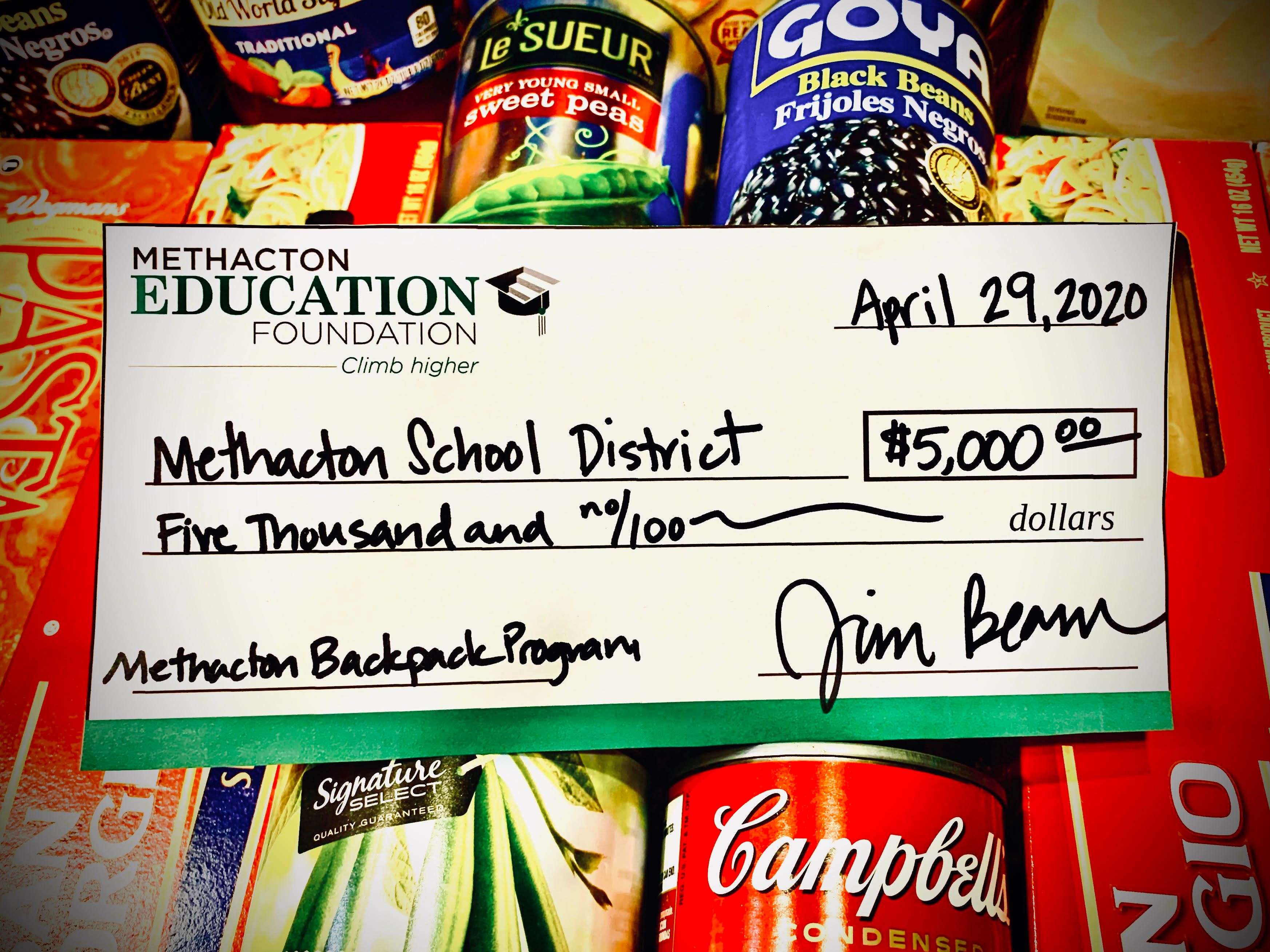 Relief Fund Provides $5,000 to Methacton Backpack Program