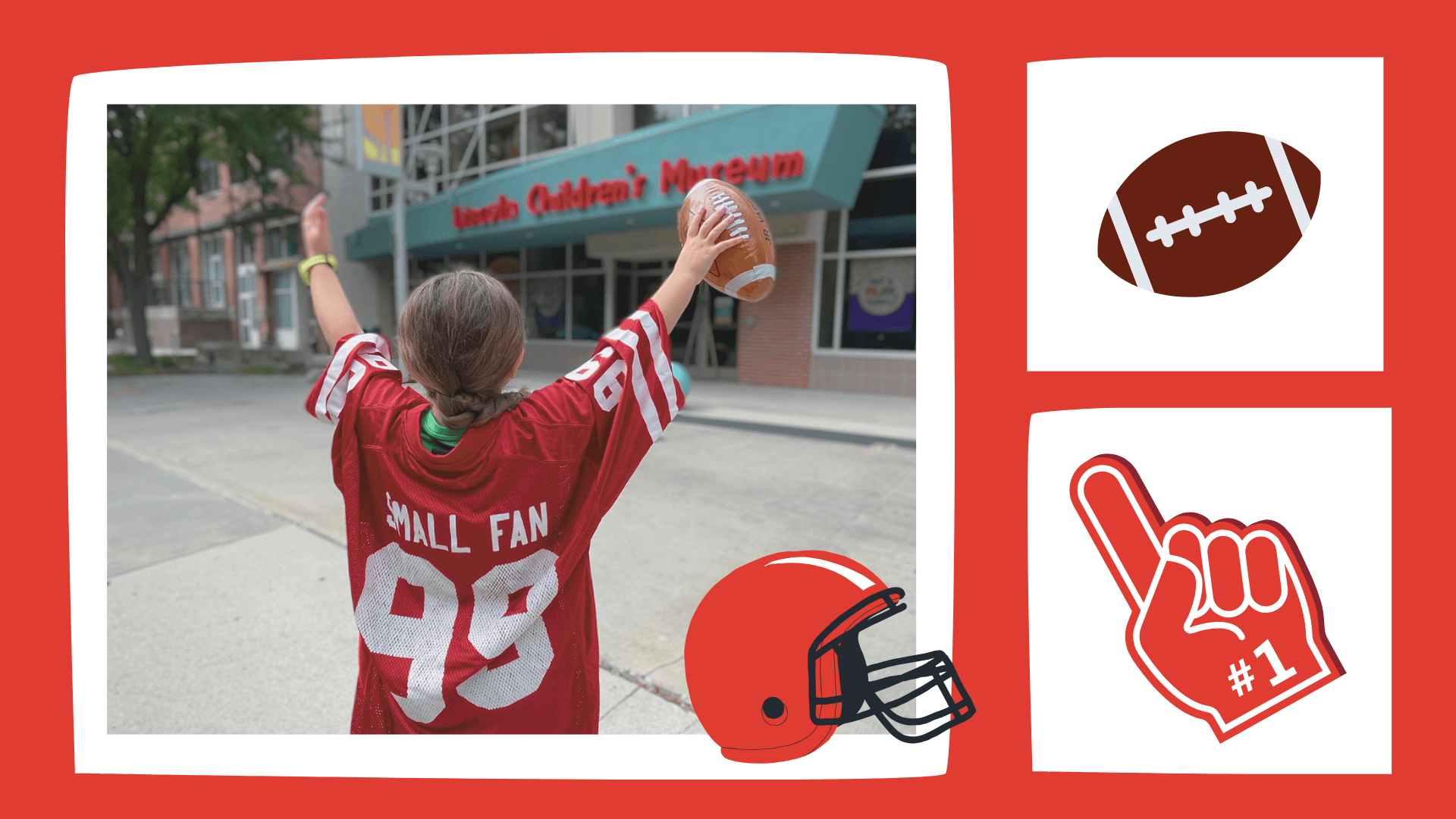 collage of football related items