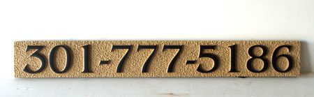 I18902 - Sandblasted HDU Phone Number Sign (Rider to Larger Sign)