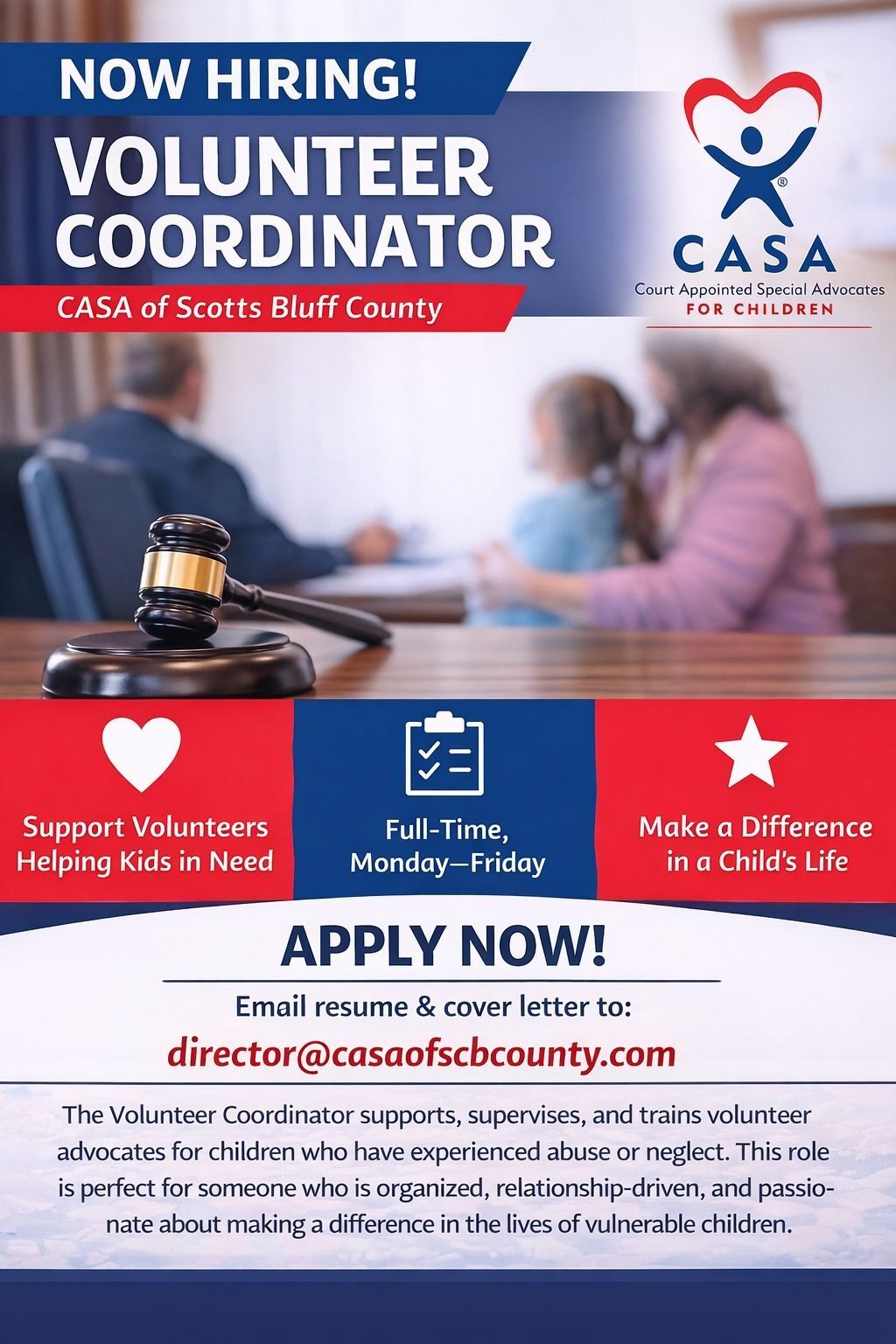 CASA of Scotts Bluff County Volunteer Coordinator