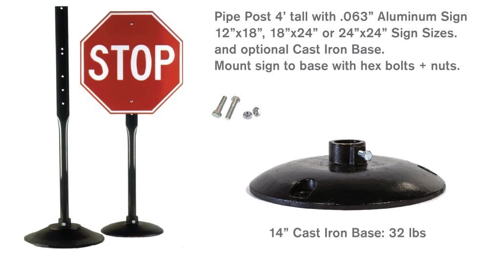 pipe post & base