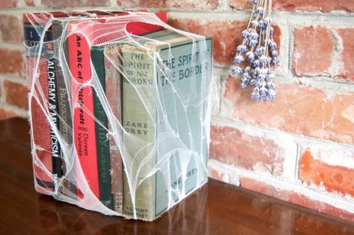 Goodwill Halloween Aged Book DIY step1