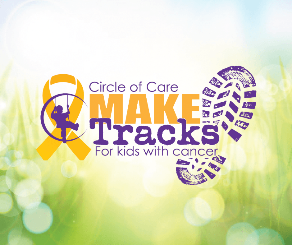 Promotional graphic for Circle of Care’s Make Tracks walk and run on September 28th