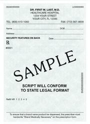 Numbered Prescription Pads for extra security