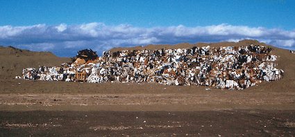 Landfill _ Cell Floor showing Facing Bales