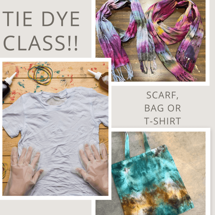 Dye a Scarf, Bag or T-Shirt Workshop on January 23rd from 8:00pm to 9:00pm (Taught by Stephanie, Classroom A and B, $25)