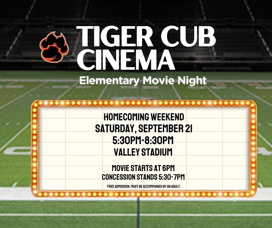 Tiger Cub Cinema - Elementary Movie Night