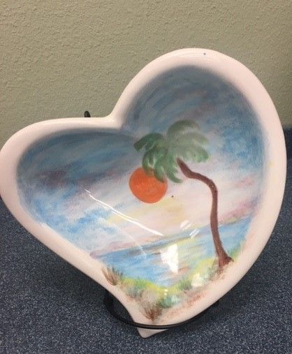 10th Anniversary Heart shaped bowl by Betsy Johnson 