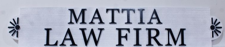 A10568 -  Carved  2.5-D  HDU Sign for the Mattia Law Firm