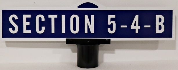 H17042A - Carved and Sandblasted HDU Sign for Section 5-4-B