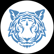 Target Range's logo, a blue and white tiger