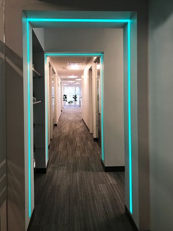 Colored LED Doorway