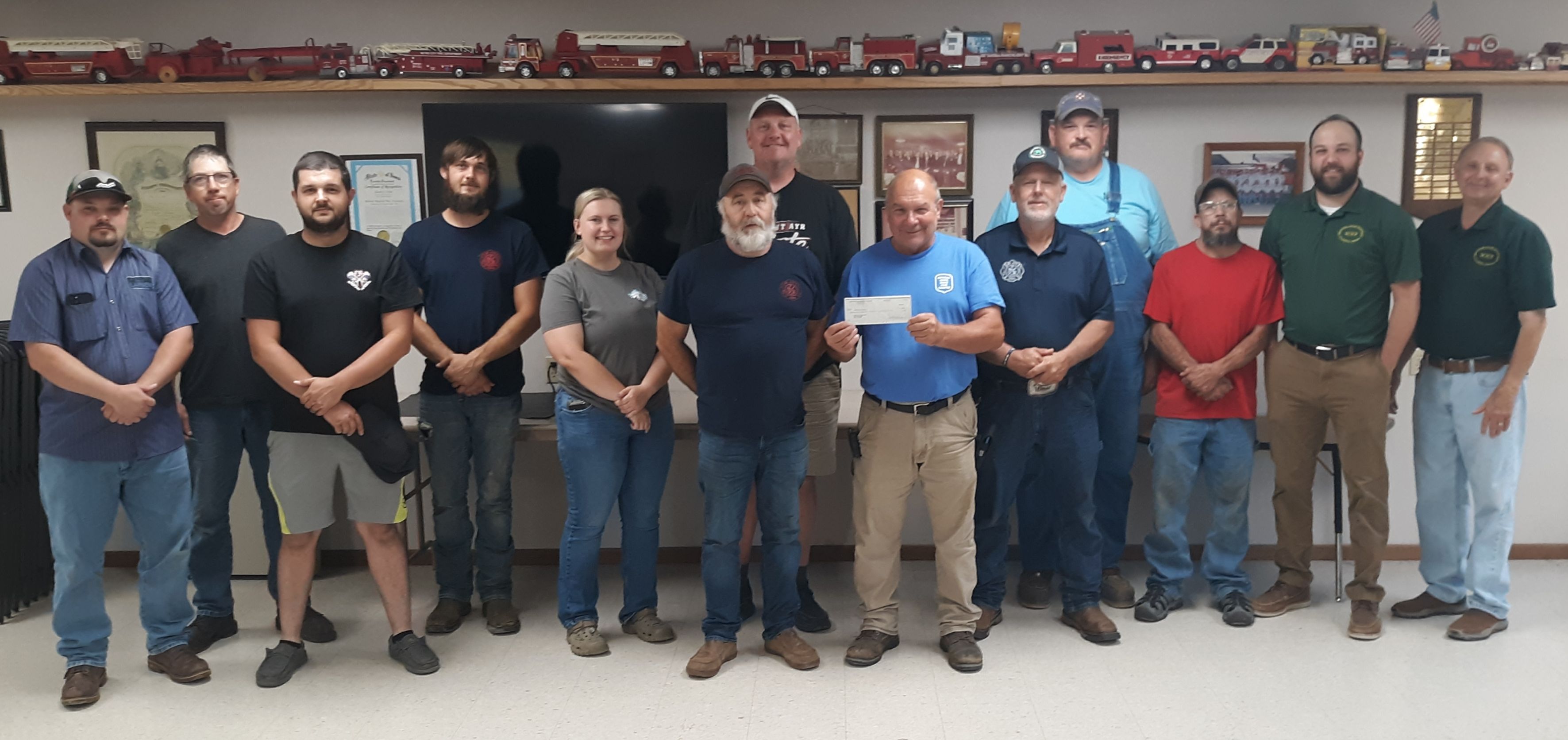$1000 to the Mount Ayr Fire Dept!