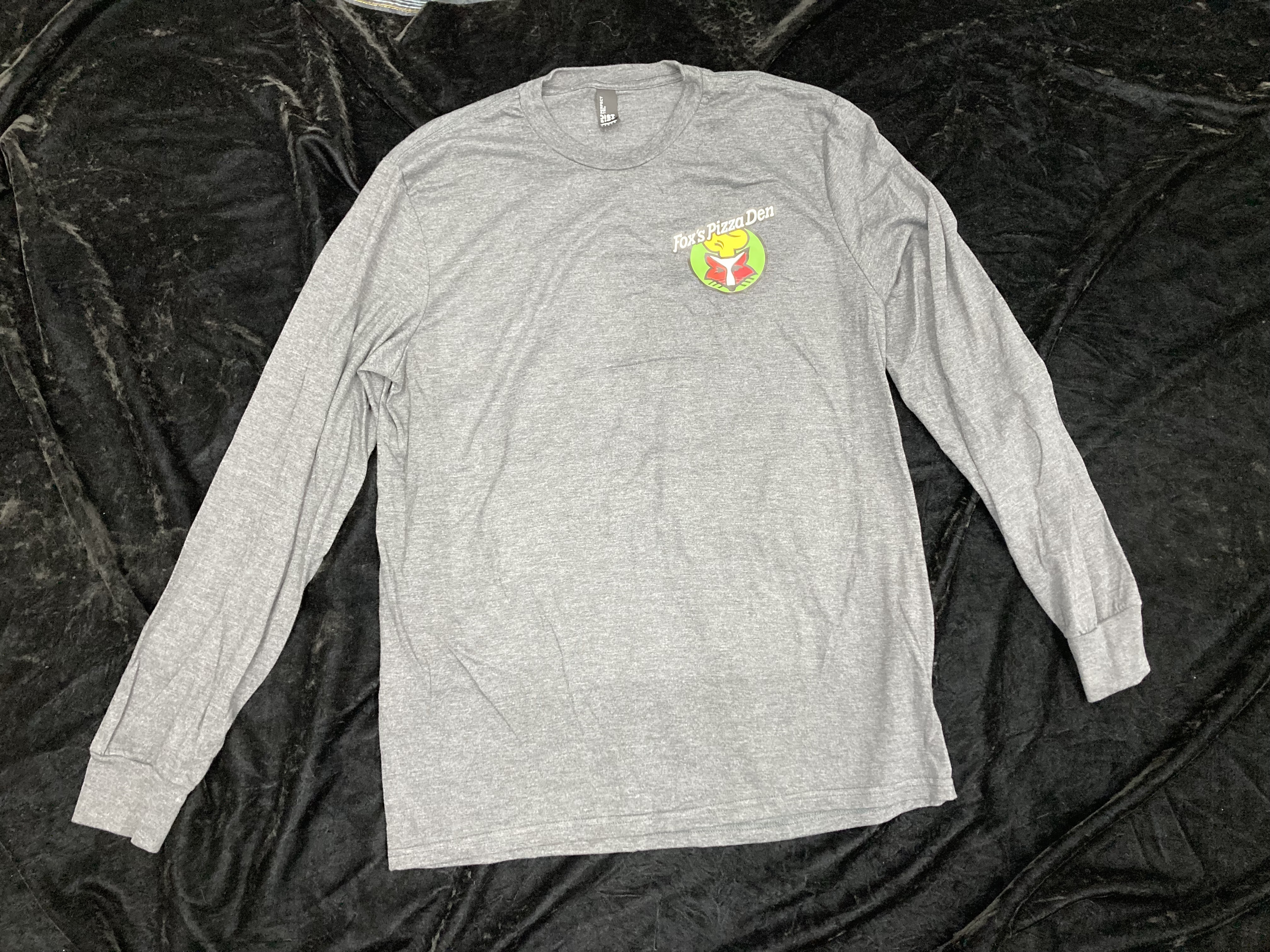 SALE Fox's Logo - Large Dark Grey Long Sleeve