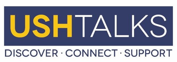 Logo: USH Talks: Discover, Connect, Support