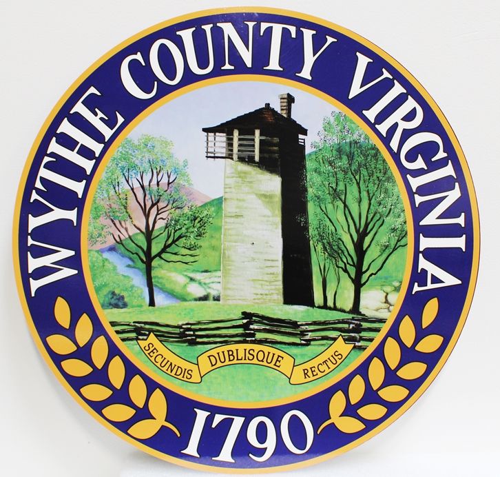 CB5205 - Seal of Wythe County, Virginia, Multi-level Raised Relief