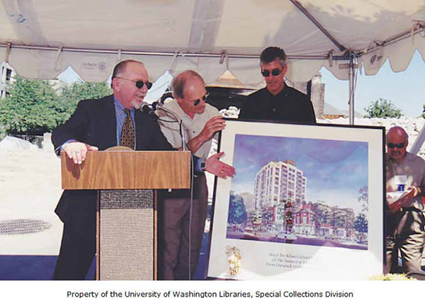 Joshua Gortler and architects during the groundbreaking for The Summit at First Hill, on July 11, 1999