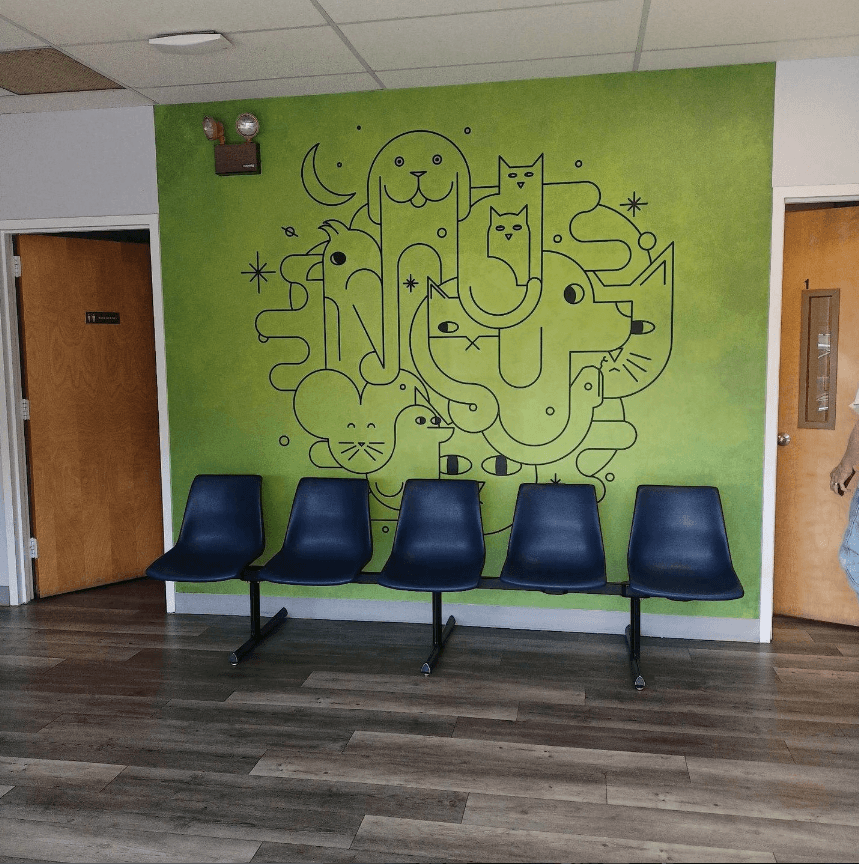 Animal hospital mural