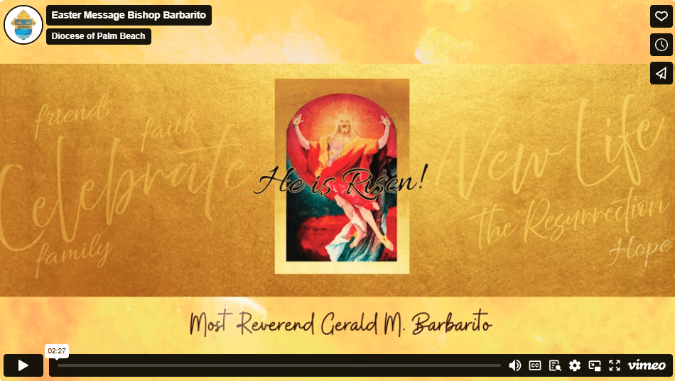 April 2025: Bishop Barbarito's Easter Message