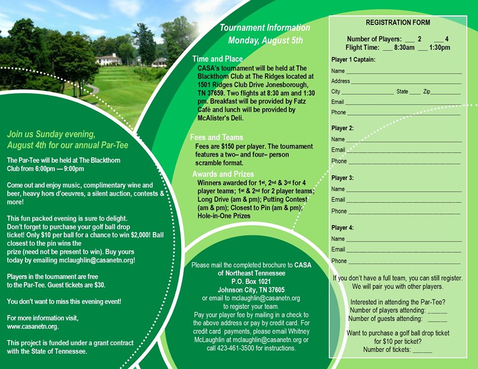 CASA of Northeast TN Golf Tournament