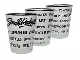 Shot Glass - SD Frosted Town Names
