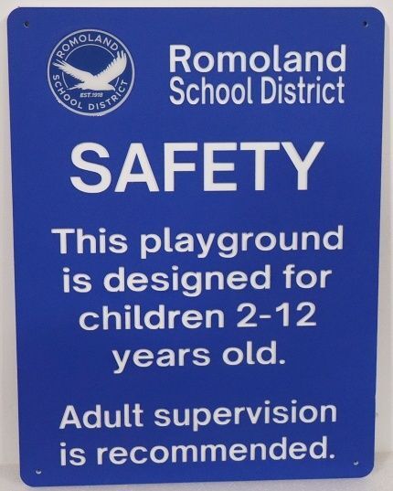 GA16597A - Sandblasted HDU Safety Sign for School Playground