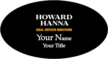 OVAL NO BLING NAME BADGE