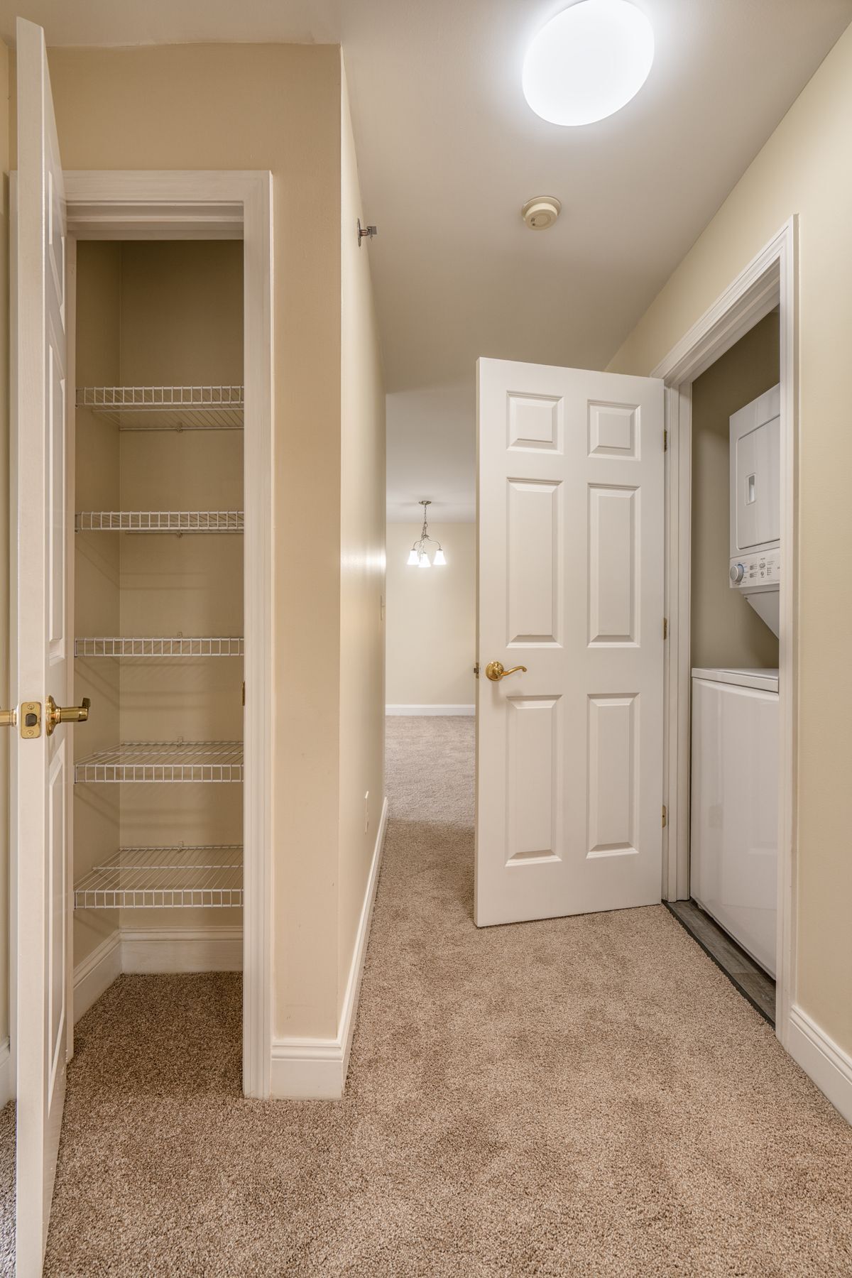 Adirondack linen closet and washer/dryer