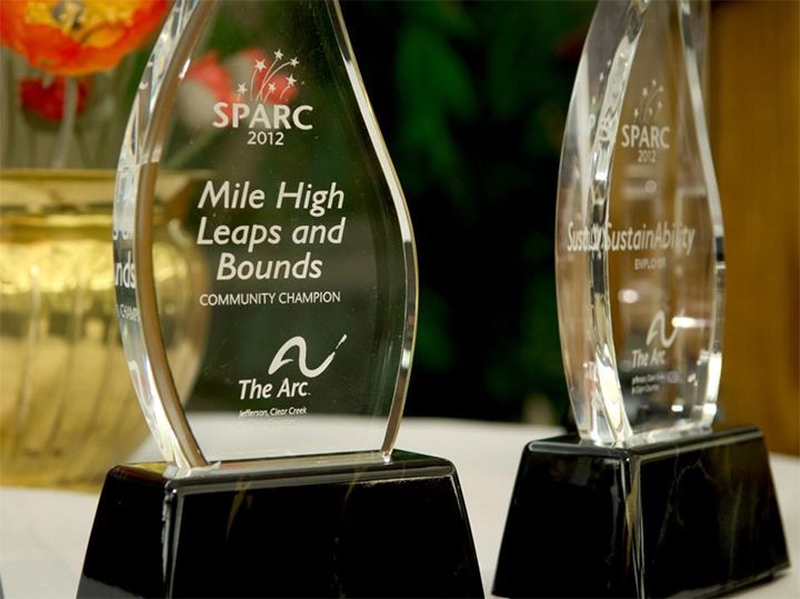 Two Arc SPARC Award Trophies